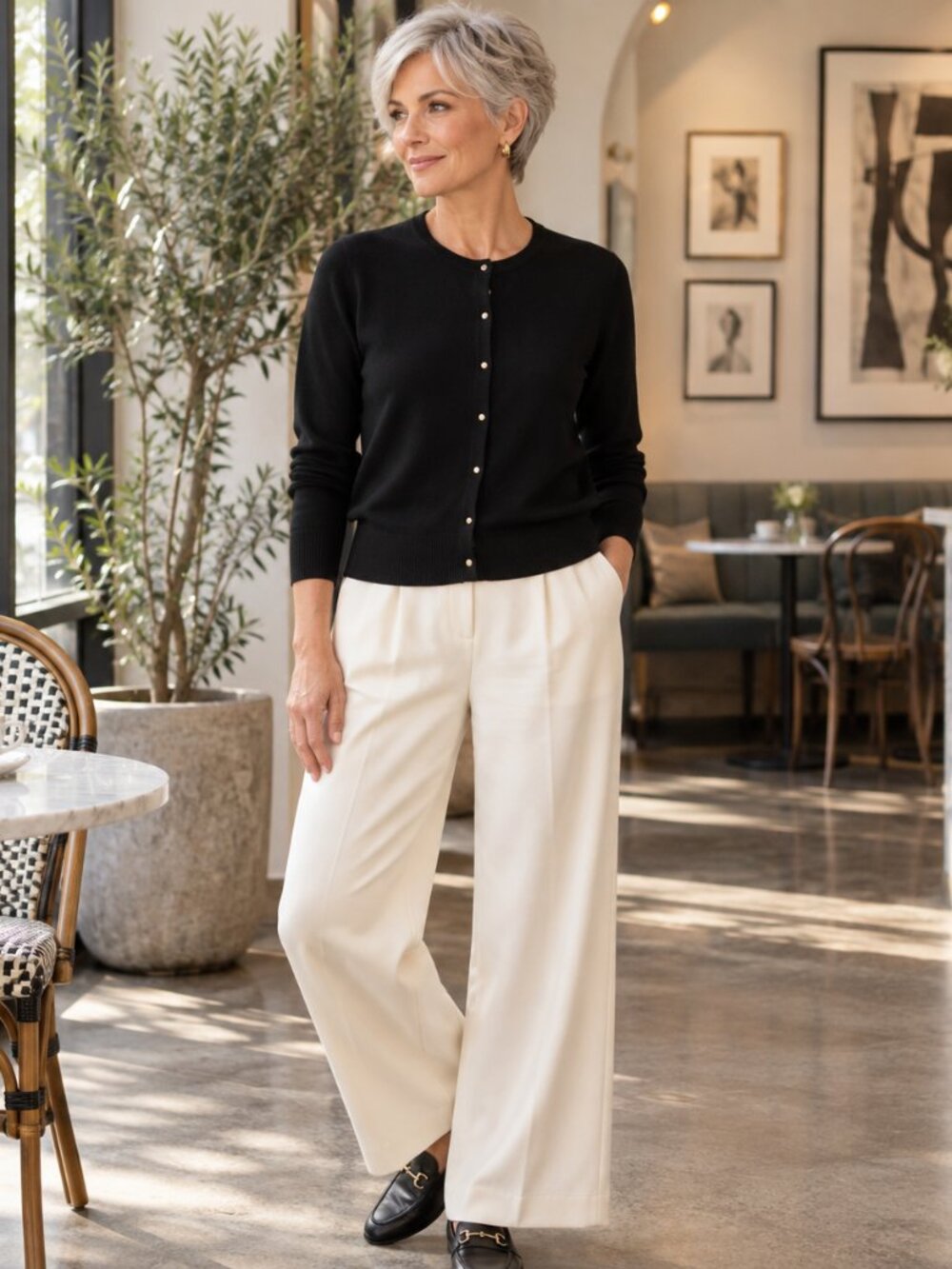 Lauren Ralph Lauren Vintage Snap Cardigan L Made in US Territory